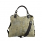 Preview: ITAL. DAMEN SCHULTERTASCHE SHOPPER IN CANVAS UND LEDER MIT FARBE SPLASH SHCV2629