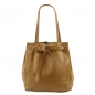 Preview: ITALIENISCHE DAMEN SCHULTERTASCHE SHOPPER AUS GENARBTE RINDLEDER SHG8956