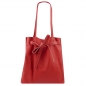 Preview: ITALIENISCHE DAMEN SCHULTERTASCHE SHOPPER AUS GENARBTE RINDLEDER SHG8956