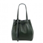 Preview: ITALIENISCHE DAMEN SCHULTERTASCHE SHOPPER AUS GENARBTE RINDLEDER SHG8956