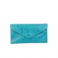 Preview: DAMEN CLUTCH UMHÄNGETASCHE AUS RINDLEDER MIT BLUMEN DRUCK SHG218