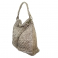 Preview: ITALIENISCHE GEFLOCHTENE VINTAGE SCHULTERTASCHE AUS RINDNAPPALEDER V708