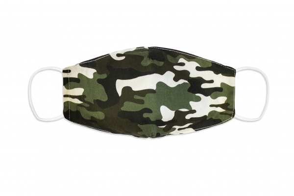 Mund-und Nasen-Maske Anti-Tropfen aus Baumwolle zweilagig mit 10 Filter 3 Lagig waschbar 60 Grad Italy Maske M188 Camouflage