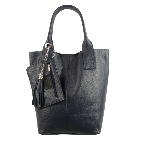 ITALIENISCHE DAMEN SCHULTERTASCHE SHOPPER AUS GENARBTE RINDLEDER SHG255