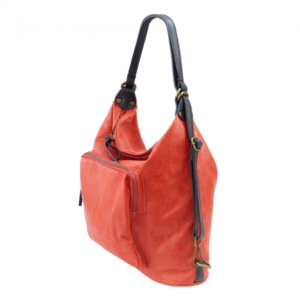 Damen Schultertasche Rucksack aus Rindleder SH3519