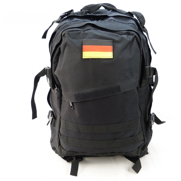 Camouflage Rucksack mit Klett-Abzeichen Deutschland Flagge SHR1778