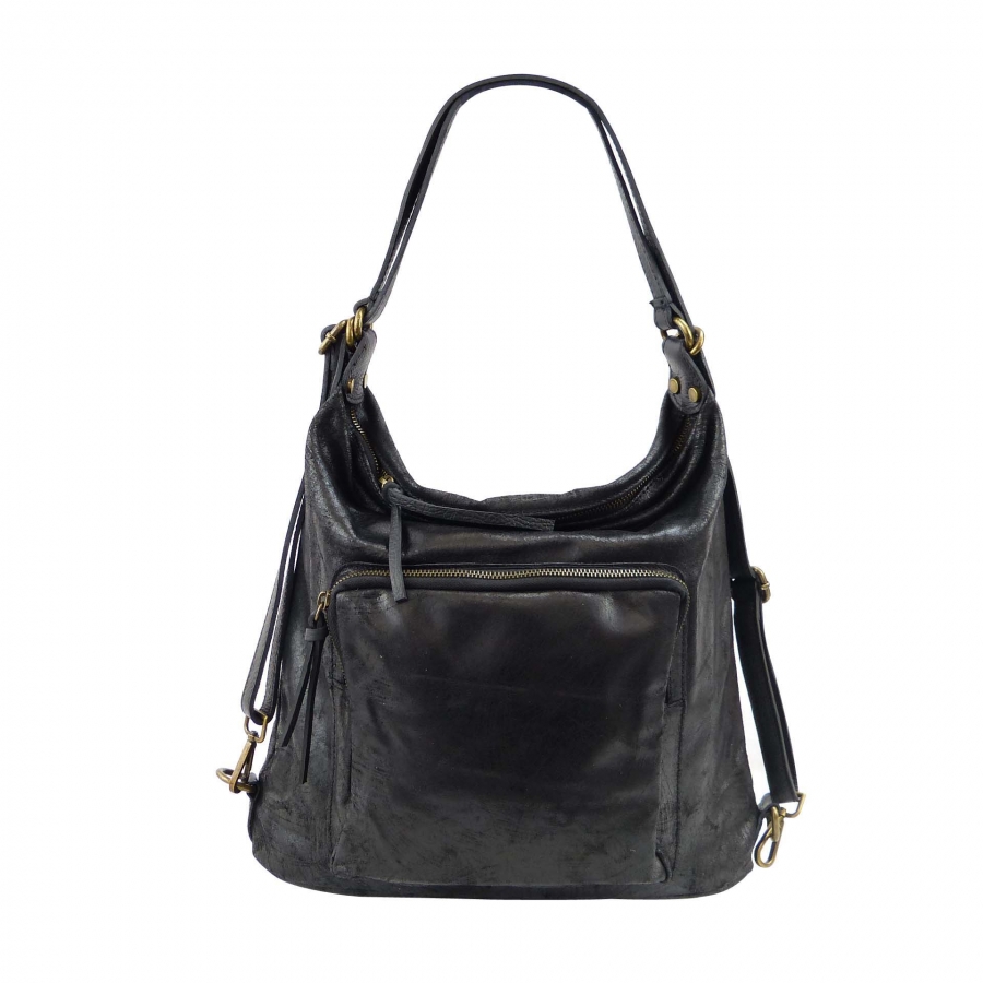 Damen Schultertasche Rucksack aus Rindleder SH3519