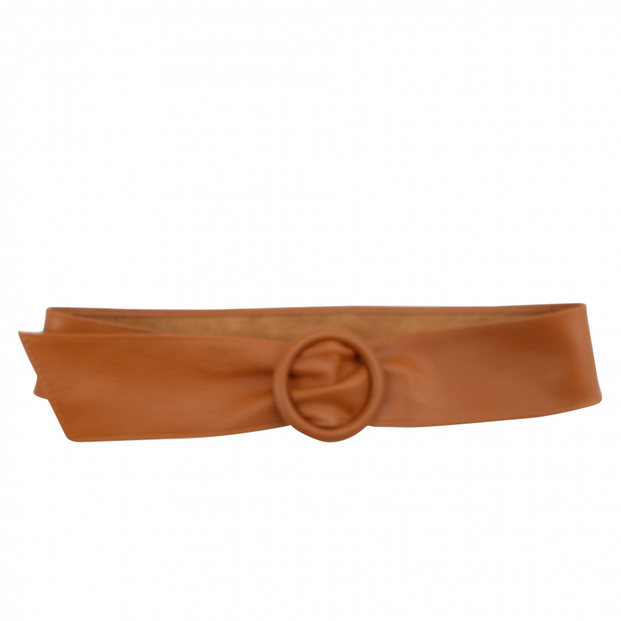 Ladies wrap belt made of cowhide nappa leather SHGG909